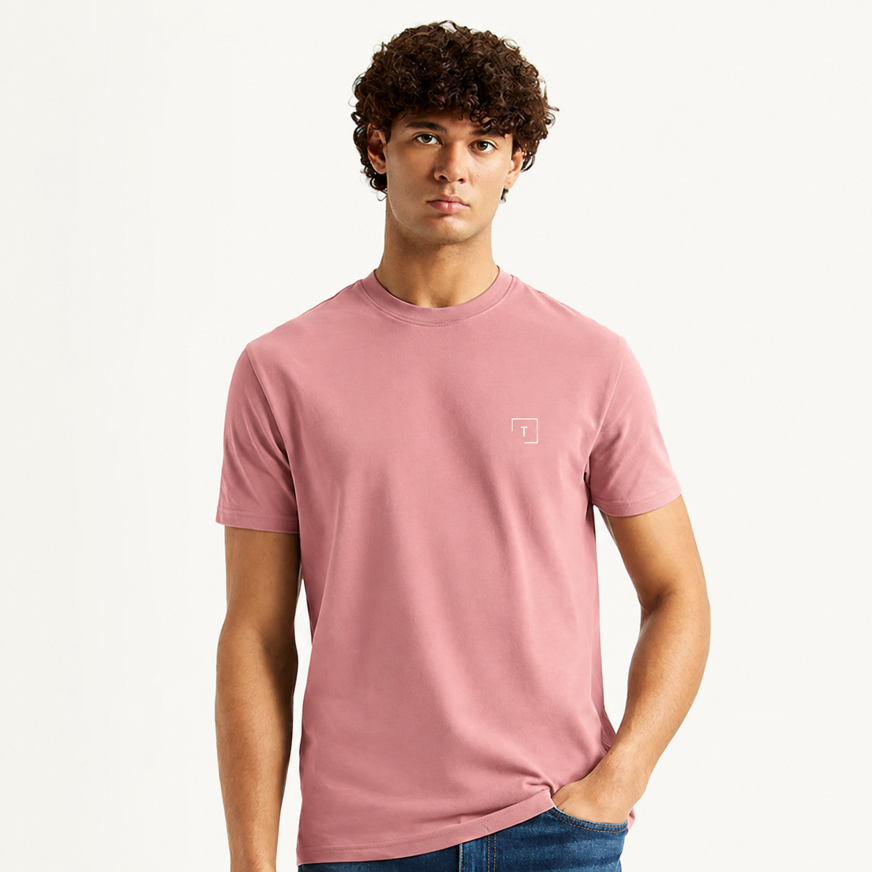 Men's Solid Round Neck T-Shirt