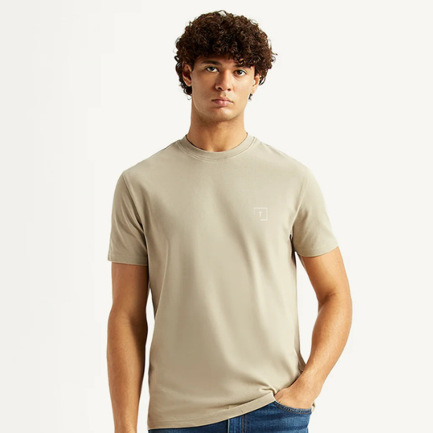 Men's Solid Round Neck T-Shirt