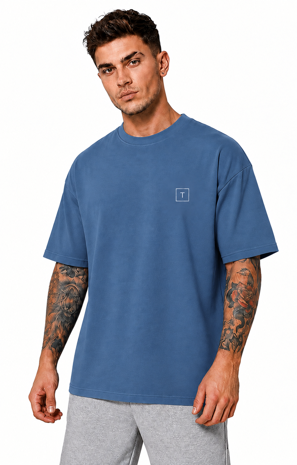 Tailmont Premium Brown Oversized T-Shirt